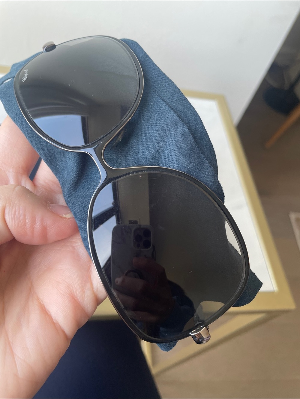 Chopard Black and Silver Gradient Oversized Women's Sunglasses - Picture 12 of 12